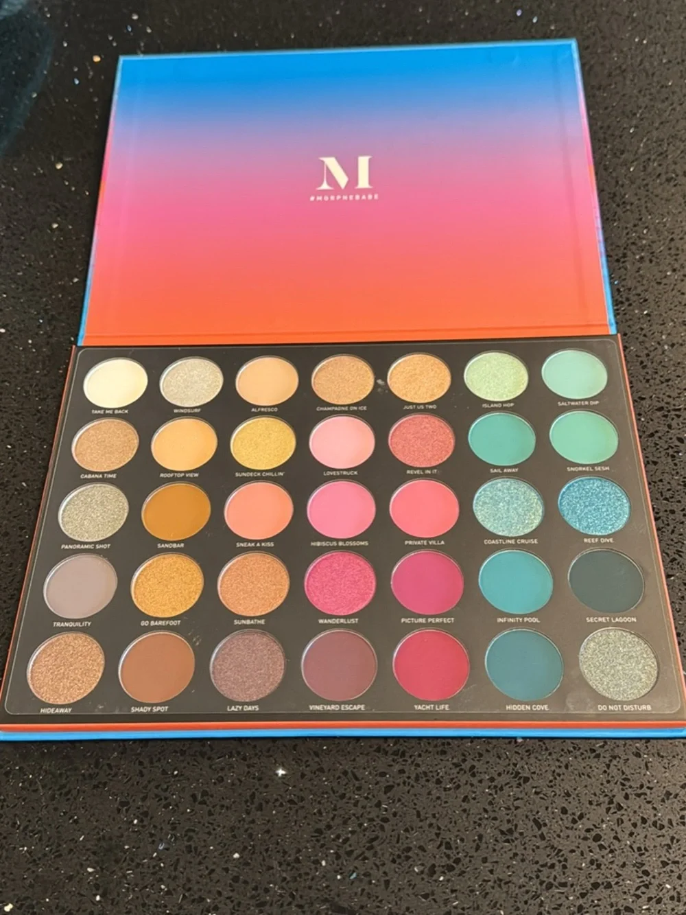 Morphe Sweet Oasis Palette — Blue, Pink & Orange Gradient